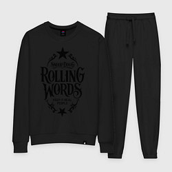 Костюм хлопковый женский Snoop Dogg: Rolling Words, цвет: черный