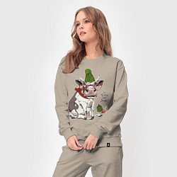 Костюм хлопковый женский Be Merry and Bright, цвет: миндальный — фото 2