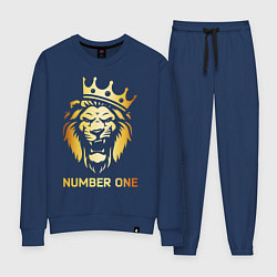 Костюм хлопковый женский ЗОЛОТОЙ ЛЕВ, цвет: тёмно-синий