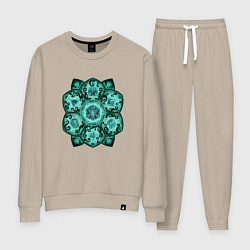 Костюм хлопковый женский DnD Dices: Lovecraft, цвет: миндальный