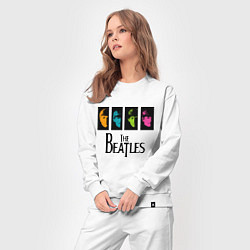 Костюм хлопковый женский Всемирный день The Beatles, цвет: белый — фото 2