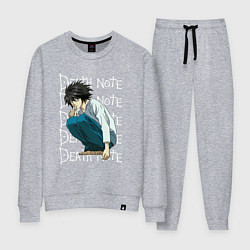 Костюм хлопковый женский ТЕТРАДЬ СМЕРТИ, цвет: меланж