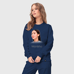 Костюм хлопковый женский Манижа Manizha, цвет: тёмно-синий — фото 2