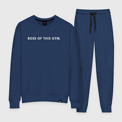 Костюм хлопковый женский BOSS OF THIS GYM, цвет: тёмно-синий