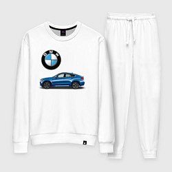 Костюм хлопковый женский BMW X6, цвет: белый