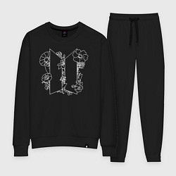 Костюм хлопковый женский БТС BTS Stay Gold Bangtan Boys, цвет: черный
