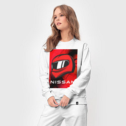 Костюм хлопковый женский Nissan - Paint, цвет: белый — фото 2