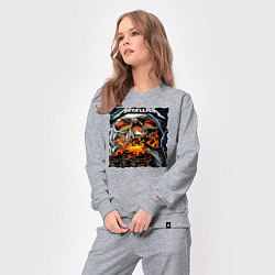 Костюм хлопковый женский METALLICA ROCK, цвет: меланж — фото 2