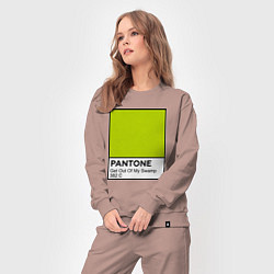 Костюм хлопковый женский Shrek: Pantone Color, цвет: пыльно-розовый — фото 2