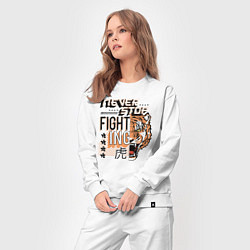 Костюм хлопковый женский FIGHT TIGER тигр боец, цвет: белый — фото 2