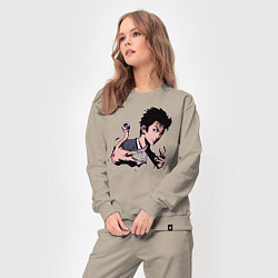 Костюм хлопковый женский Идзуми, цвет: миндальный — фото 2