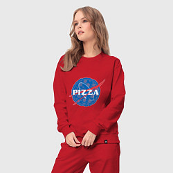 Костюм хлопковый женский NASA Pizza, цвет: красный — фото 2