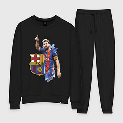 Костюм хлопковый женский Lionel Messi Barcelona Argentina!, цвет: черный