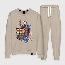 Костюм хлопковый женский Lionel Messi Barcelona Argentina!, цвет: миндальный