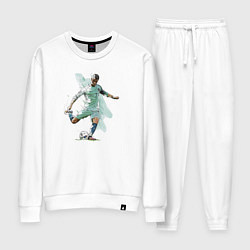 Костюм хлопковый женский Ronaldo Striker Portugal Manchester United, цвет: белый