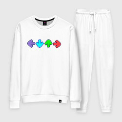 Костюм хлопковый женский Friday Night Funkin стрелки, цвет: белый