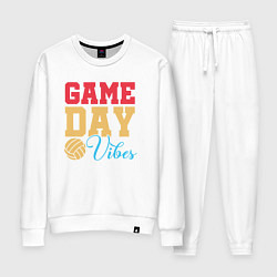 Костюм хлопковый женский Game Day Vibes, цвет: белый