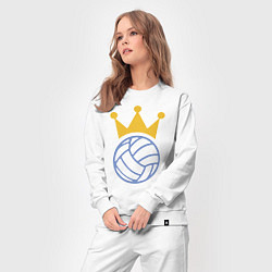 Костюм хлопковый женский Volleyball King, цвет: белый — фото 2