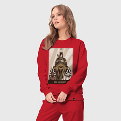 Костюм хлопковый женский Колесница Карта Таро Chariot, цвет: красный — фото 2