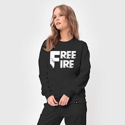 Костюм хлопковый женский FREEFIRE FF WHITE LOGO Z, цвет: черный — фото 2