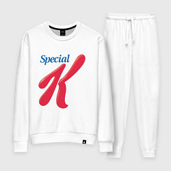 Костюм хлопковый женский Special k merch Essential, цвет: белый