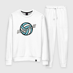 Костюм хлопковый женский Sport - Volleyball, цвет: белый