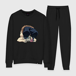 Костюм хлопковый женский Клинок, рассекающий демонов, цвет: черный