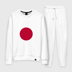 Костюм хлопковый женский Япония Японский флаг, цвет: белый