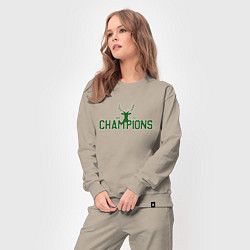 Костюм хлопковый женский Bucks Champions, цвет: миндальный — фото 2