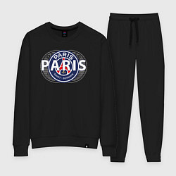 Костюм хлопковый женский PSG Core Wordmark Graphic New 202223, цвет: черный