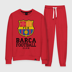 Костюм хлопковый женский Barcelona Football Club, цвет: красный