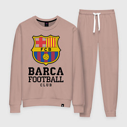 Костюм хлопковый женский Barcelona Football Club, цвет: пыльно-розовый