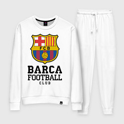 Костюм хлопковый женский Barcelona Football Club, цвет: белый