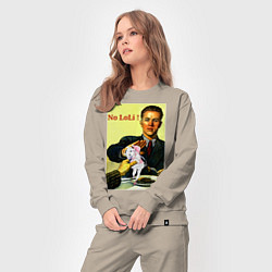 Костюм хлопковый женский No loli, цвет: миндальный — фото 2