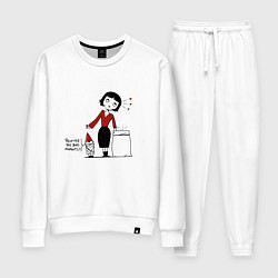 Костюм хлопковый женский Amlie радость Амели и гном, цвет: белый