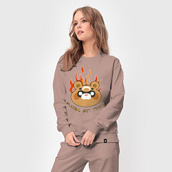 Костюм хлопковый женский Guoba Get Them, цвет: пыльно-розовый — фото 2