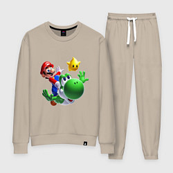 Костюм хлопковый женский Mario&Yoshi, цвет: миндальный