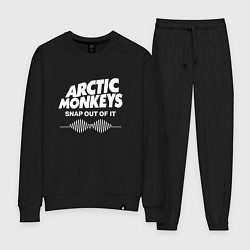 Костюм хлопковый женский Arctic Monkeys, группа, цвет: черный