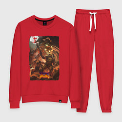 Костюм хлопковый женский Doom Eternal Poster, цвет: красный