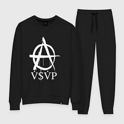 Костюм хлопковый женский Anarhy of ASAP, цвет: черный