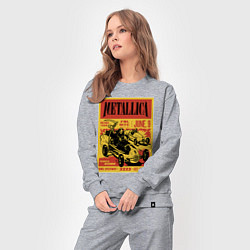 Костюм хлопковый женский Metallica - Iowa speedway playbill, цвет: меланж — фото 2