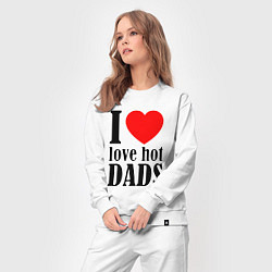 Костюм хлопковый женский I LOVE HOT DADS, цвет: белый — фото 2