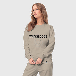Костюм хлопковый женский Watch Dogs, цвет: миндальный — фото 2