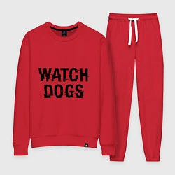 Костюм хлопковый женский Watch Dogs, цвет: красный