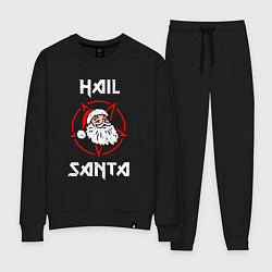 Костюм хлопковый женский HAIL SANTA CLAUS ГРЕШНЫЙ САНТА, цвет: черный