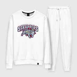 Костюм хлопковый женский Mahoning Valley Scrappers, цвет: белый