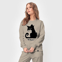 Костюм хлопковый женский What? - Что?, цвет: миндальный — фото 2