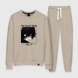 Костюм хлопковый женский Хвост Феи Fairy Tail, Зереф Zeref, цвет: миндальный
