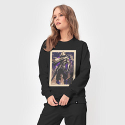 Костюм хлопковый женский Omen art, цвет: черный — фото 2