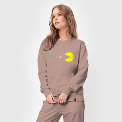 Костюм хлопковый женский Pac - man Для пары, цвет: пыльно-розовый — фото 2
